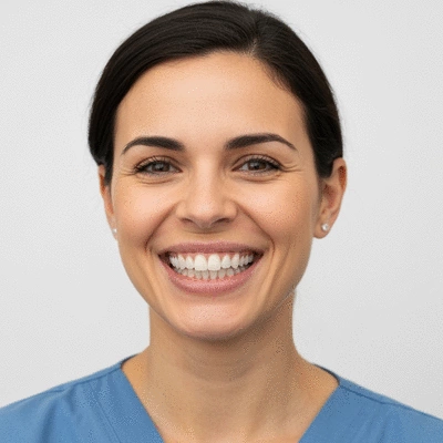 Patient smiling confidently after a successful root canal, showing healthy teeth, clean image, dental care, no text, no words, no typography, 8K