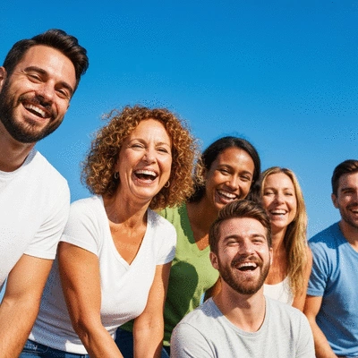 Happy Fort Myers residents smiling, showing healthy teeth
